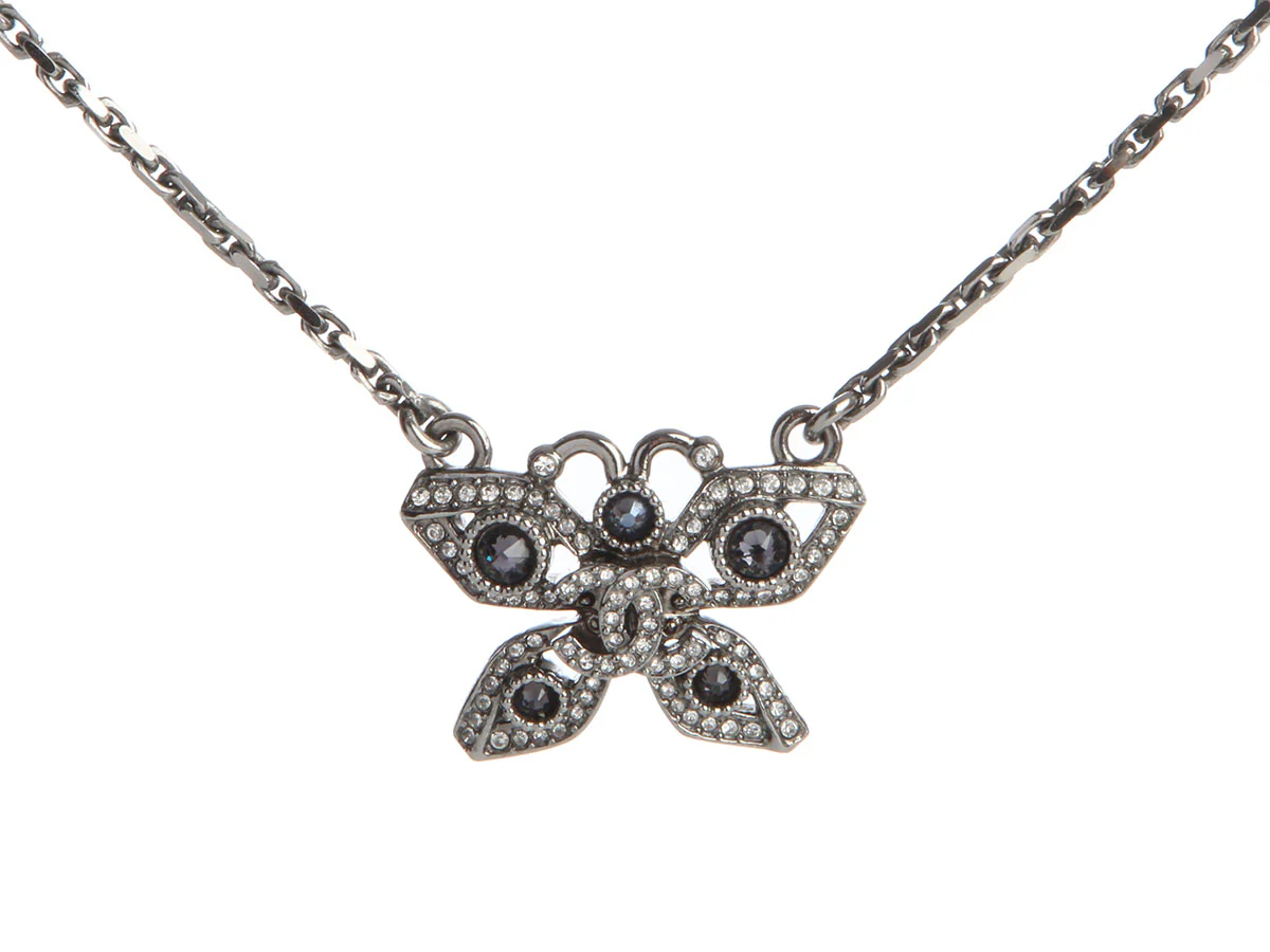 Chanel Crystal Butterfly Necklace