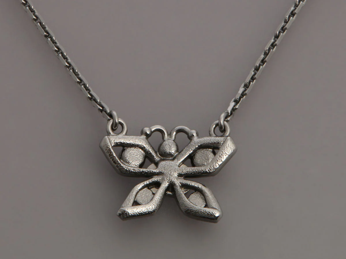 Chanel Crystal Butterfly Necklace - Image 4