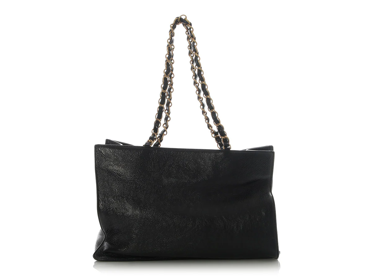 Chanel Large Black Calfskin Shopper - Image 4