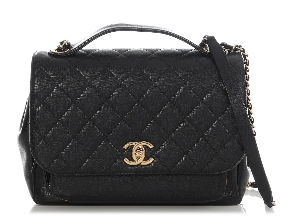 Chanel Large Black Caviar Business Affinity Flap - Image 2