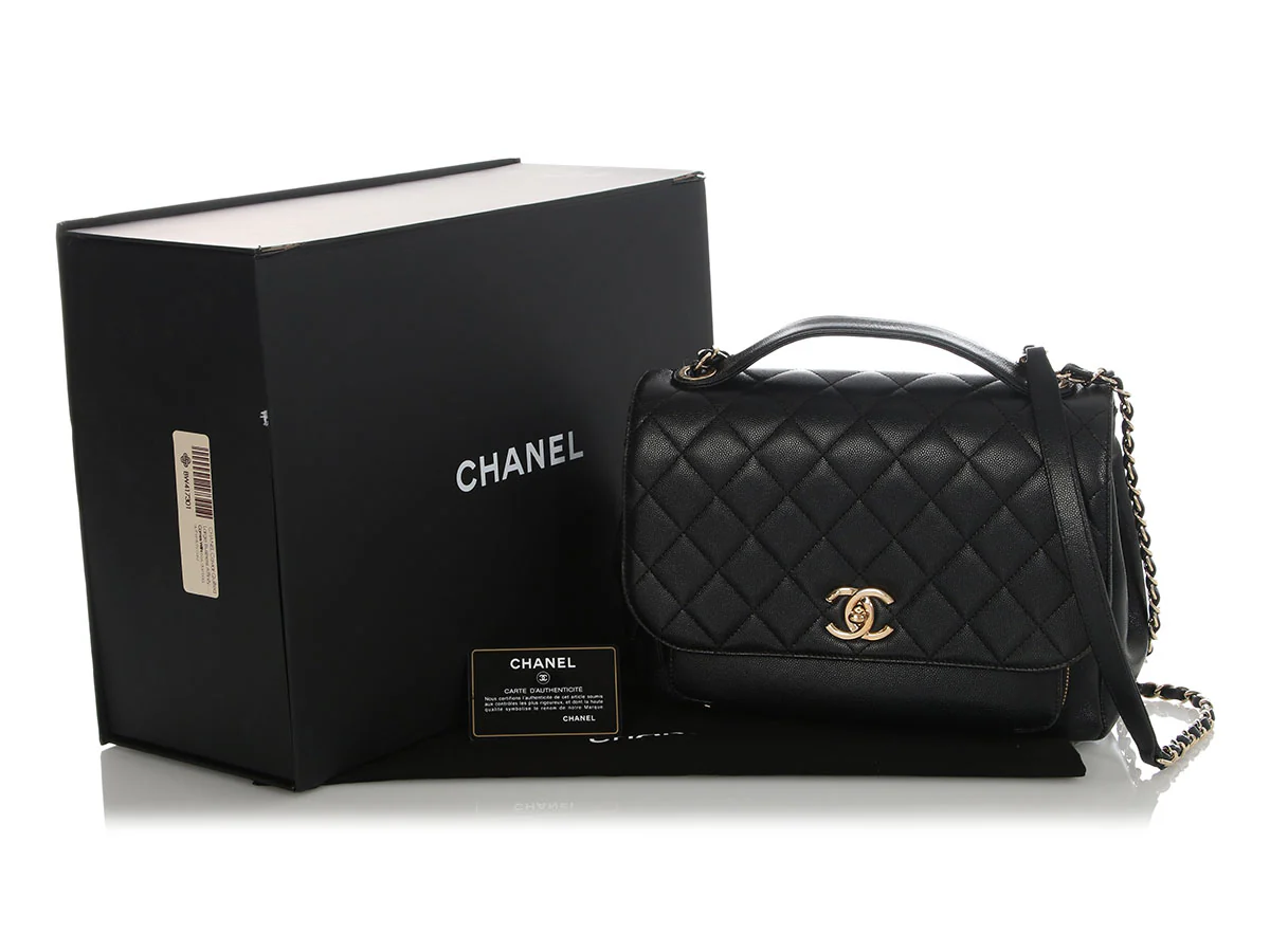 Chanel Large Black Caviar Business Affinity Flap - Image 3