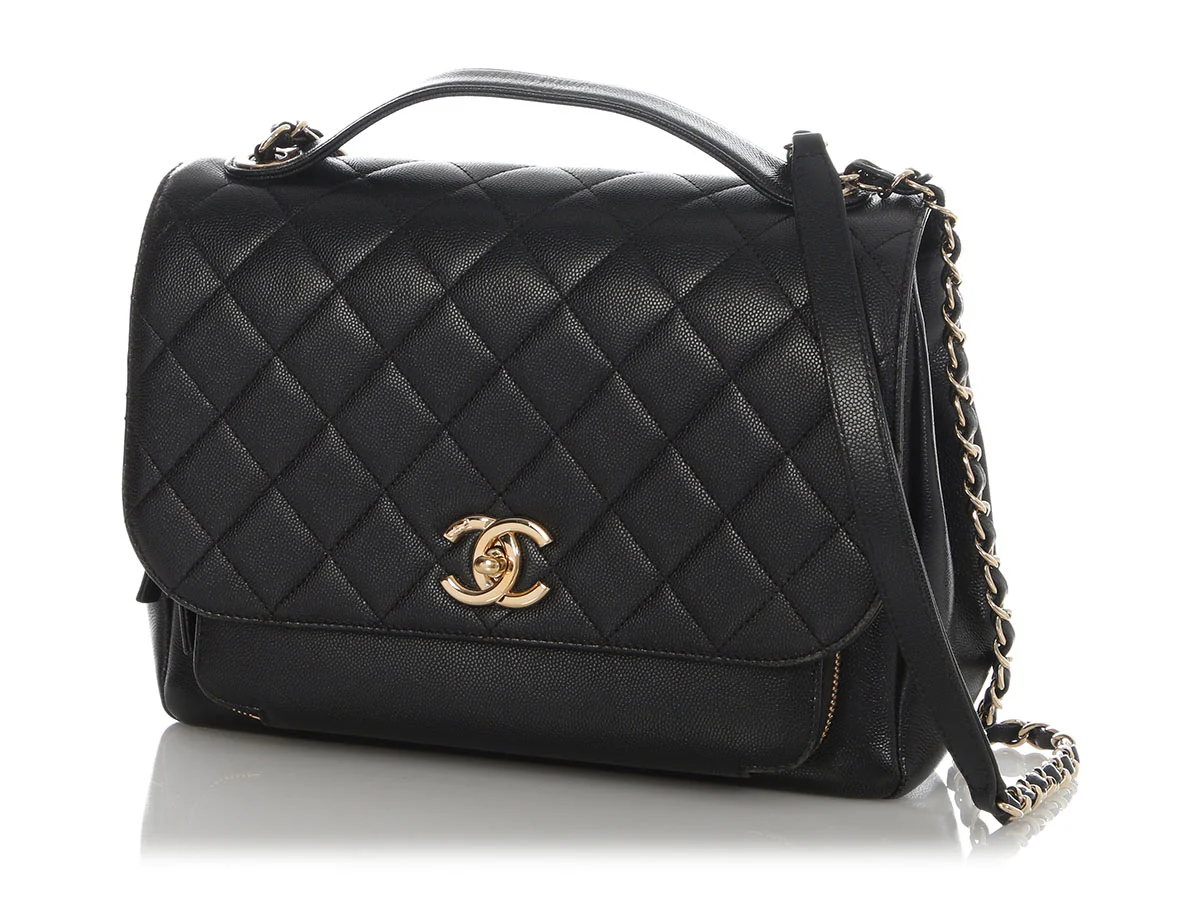 Chanel Large Black Caviar Business Affinity Flap - Image 4