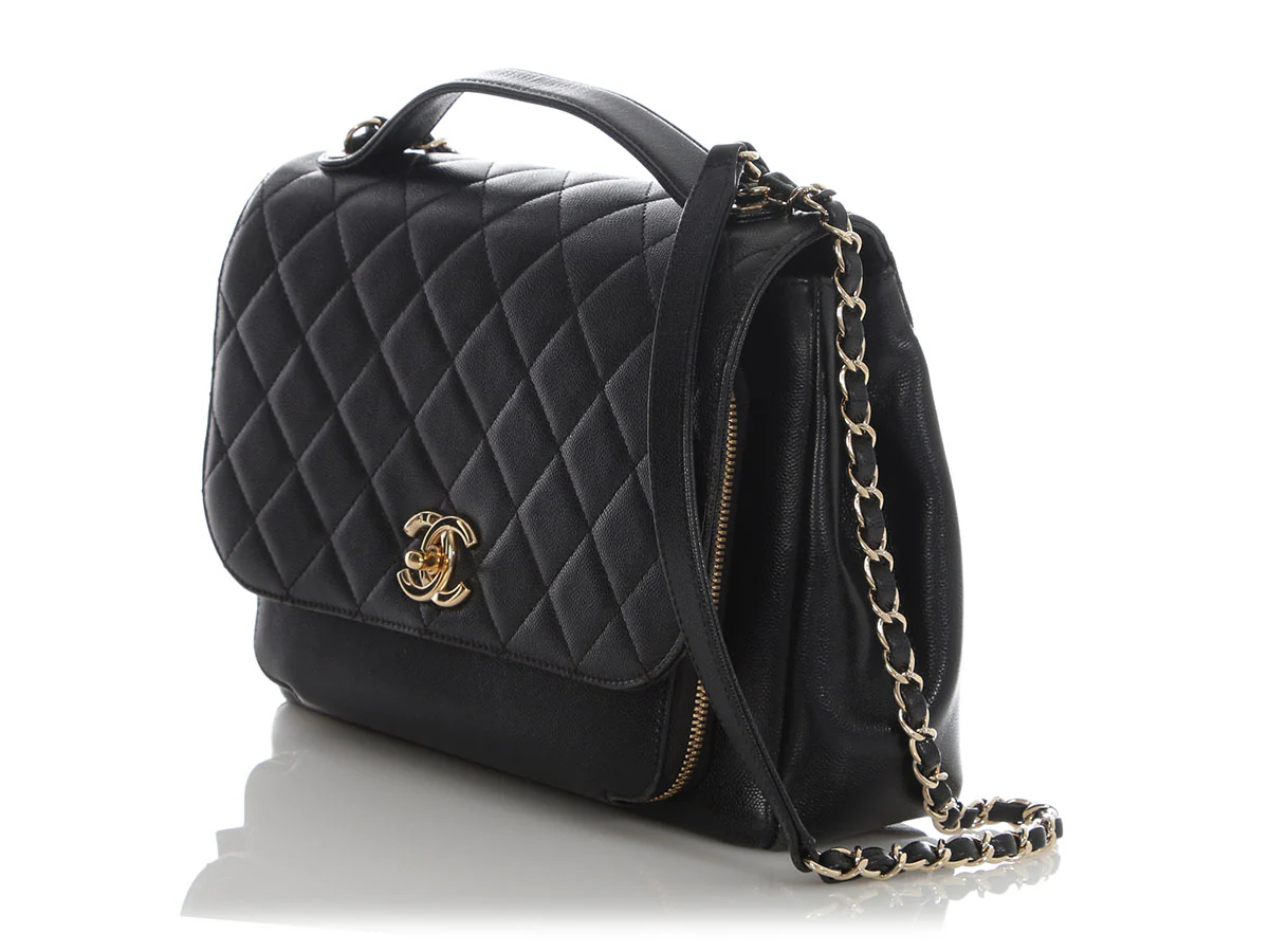 Chanel Large Black Caviar Business Affinity Flap - Image 5