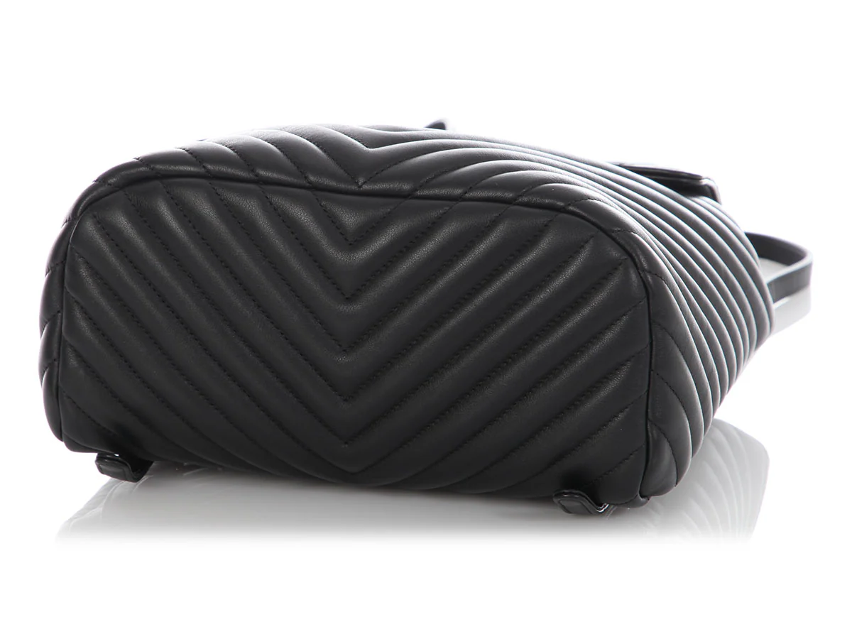 Chanel Large Black Chevron-Quilted Calfskin Urban Spirit Backpack - Image 6