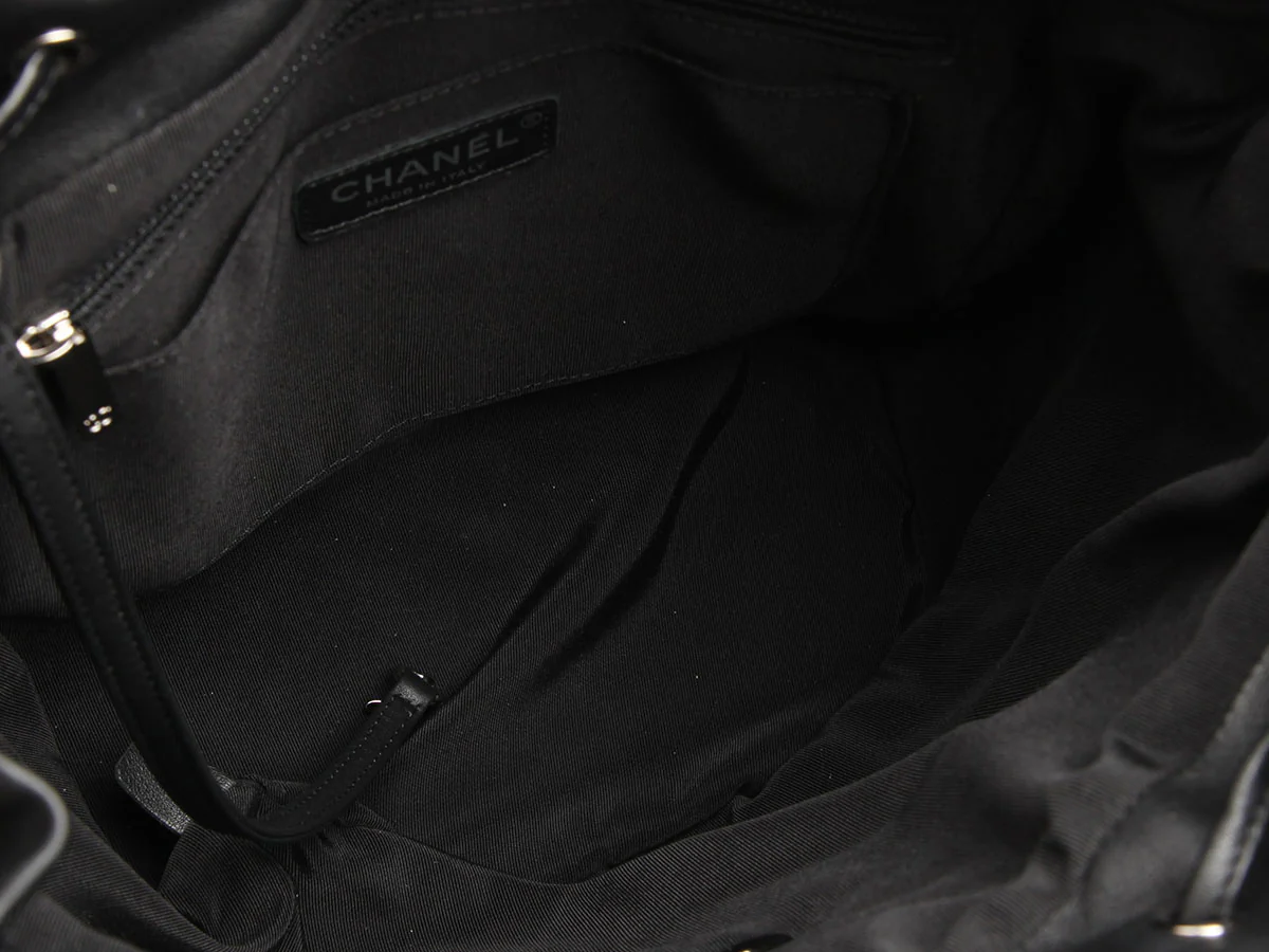Chanel Large Black Chevron-Quilted Calfskin Urban Spirit Backpack - Image 9