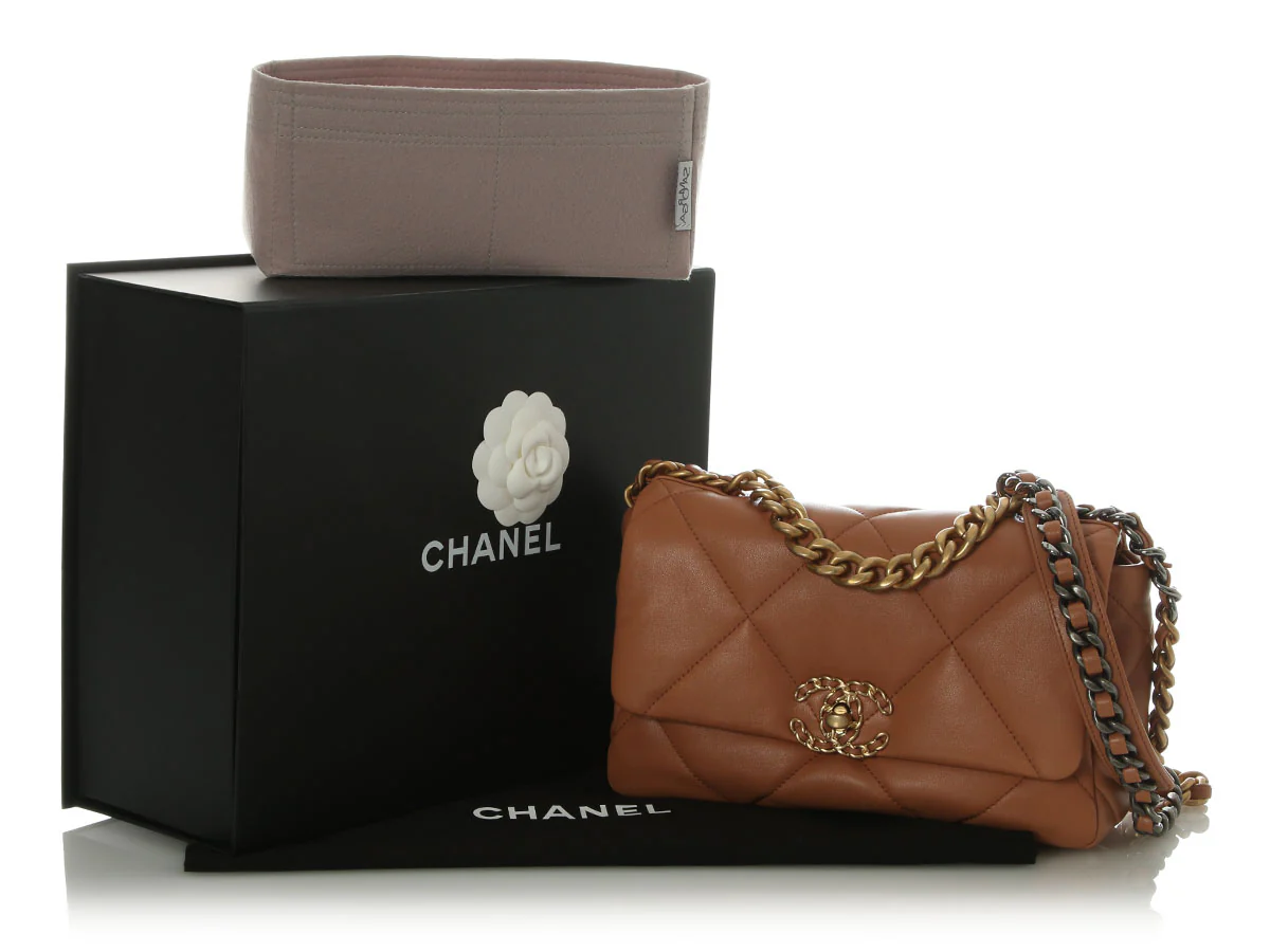 Chanel Medium Brown Quilted Lambskin 19 Flap - Image 2