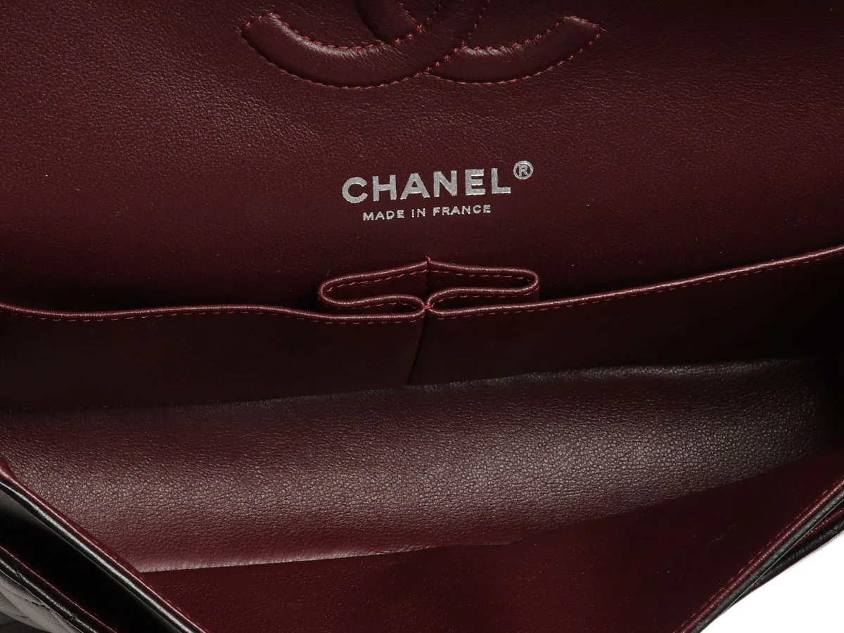 Chanel Medium/Large Black Quilted Lambskin Classic Double Flap - Image 10