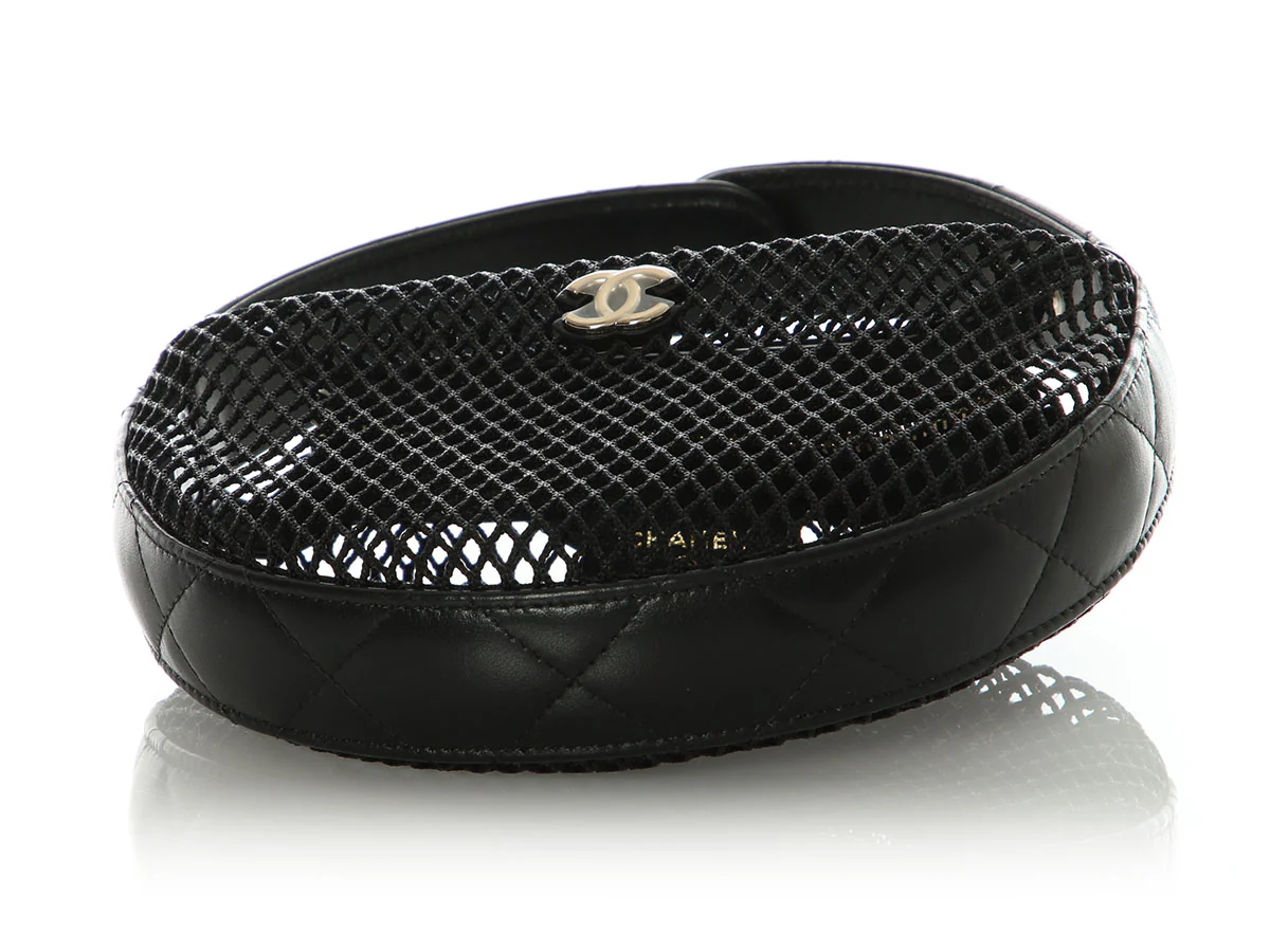 Chanel Mini Black Mesh Pouch - Image 7