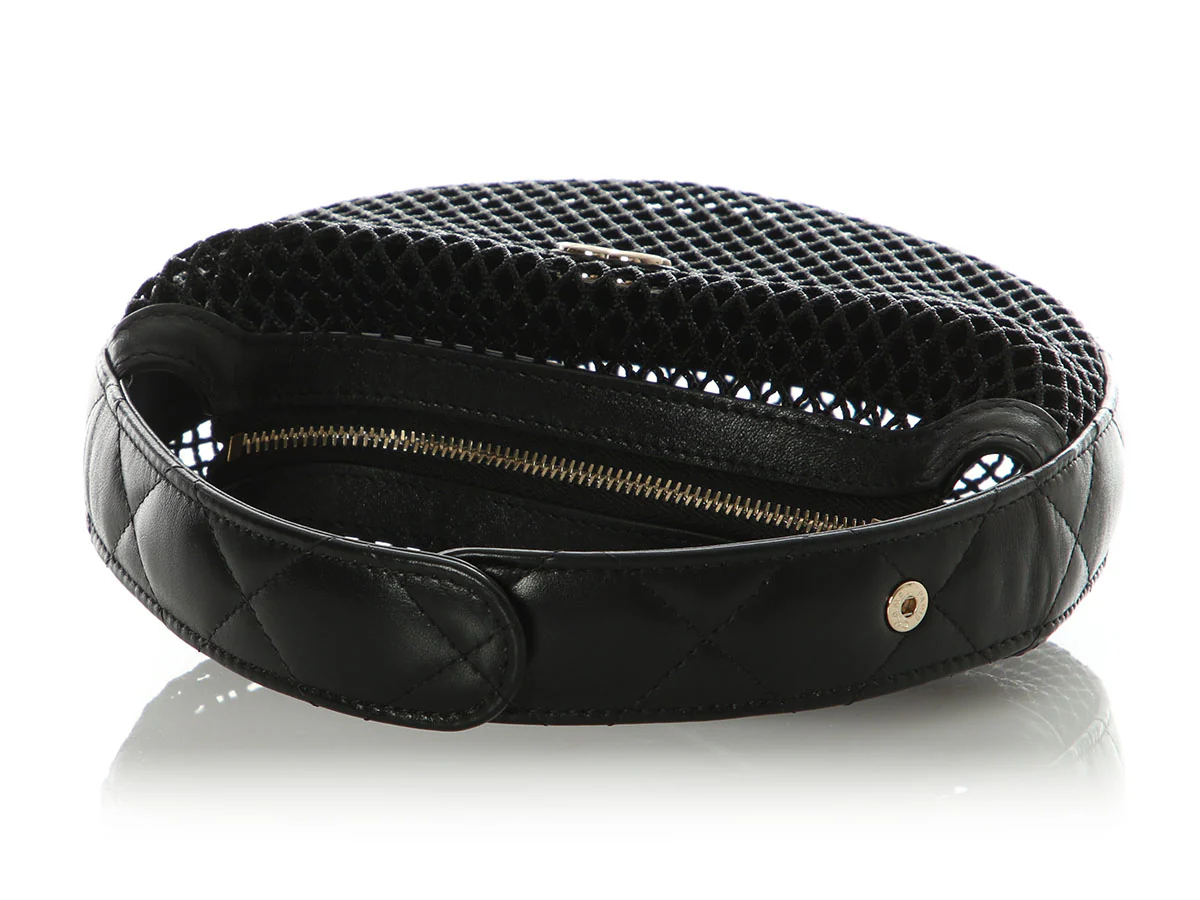 Chanel Mini Black Mesh Pouch - Image 8