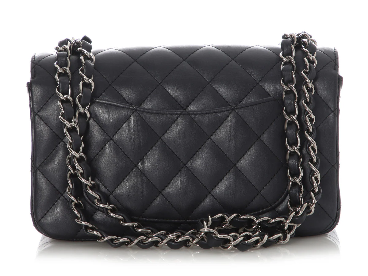 Chanel Mini Black Quilted Calfskin Rectangular Classic - Image 5