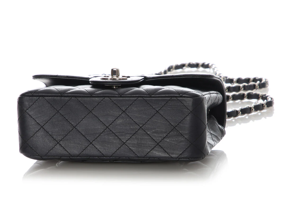 Chanel Mini Black Quilted Calfskin Rectangular Classic - Image 7