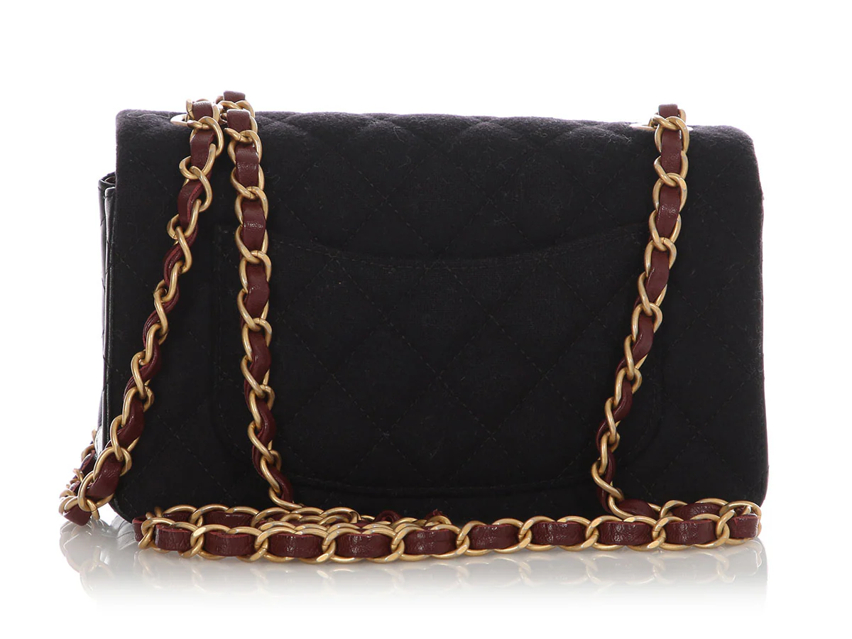 Chanel Mini Dark Navy Quilted Felt Paris-Hamburg Charms Rectangular Flap - Image 5