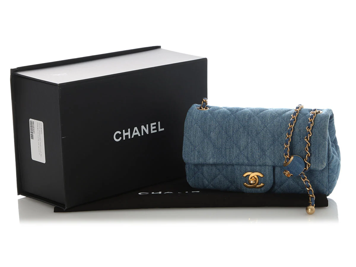 Chanel Mini Quilted Denim Coco Crush - Image 2