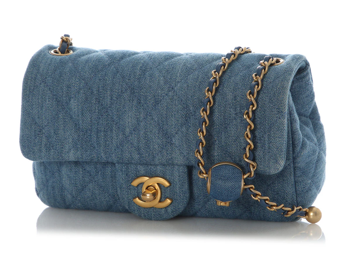 Chanel Mini Quilted Denim Coco Crush - Image 3
