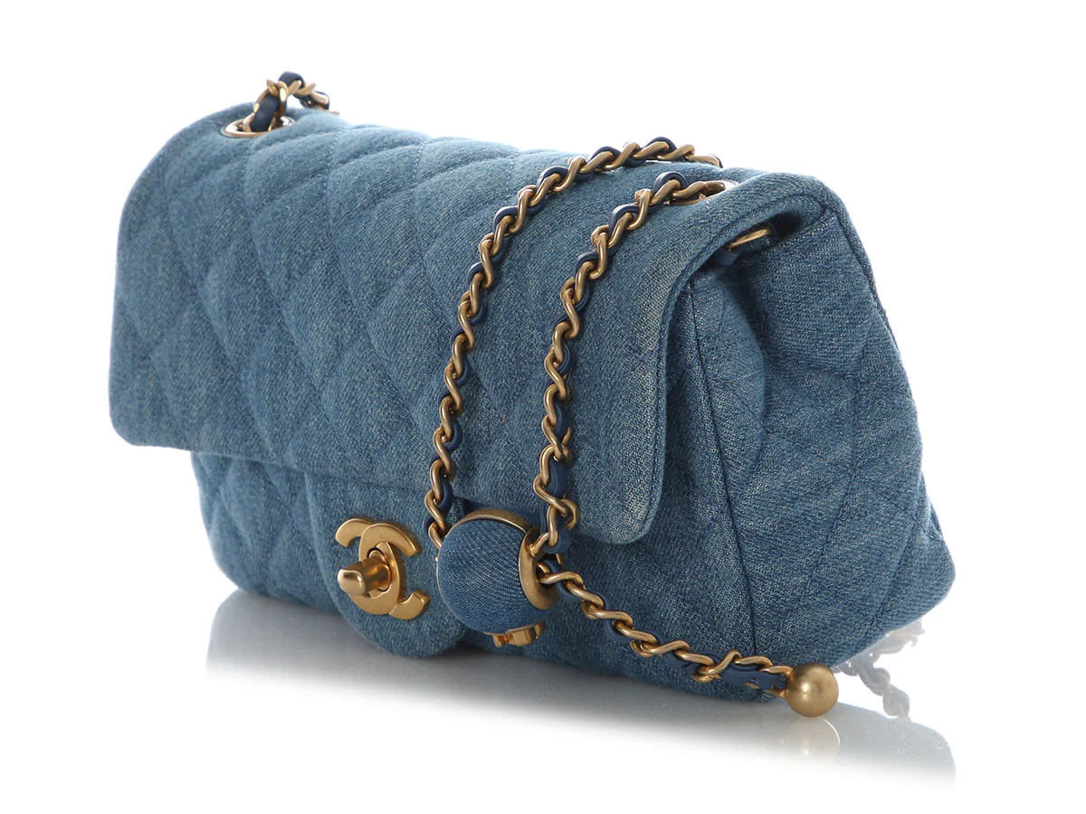 Chanel Mini Quilted Denim Coco Crush - Image 4