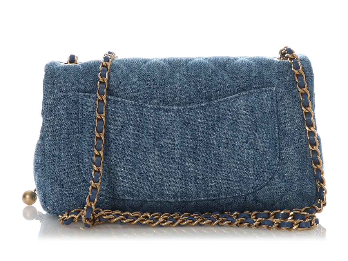Chanel Mini Quilted Denim Coco Crush - Image 5