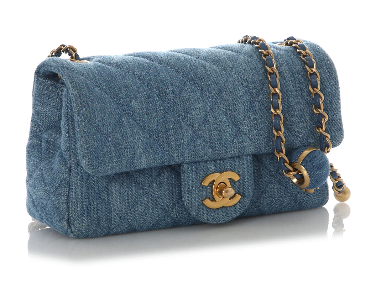 Chanel Mini Quilted Denim Coco Crush - Image 6