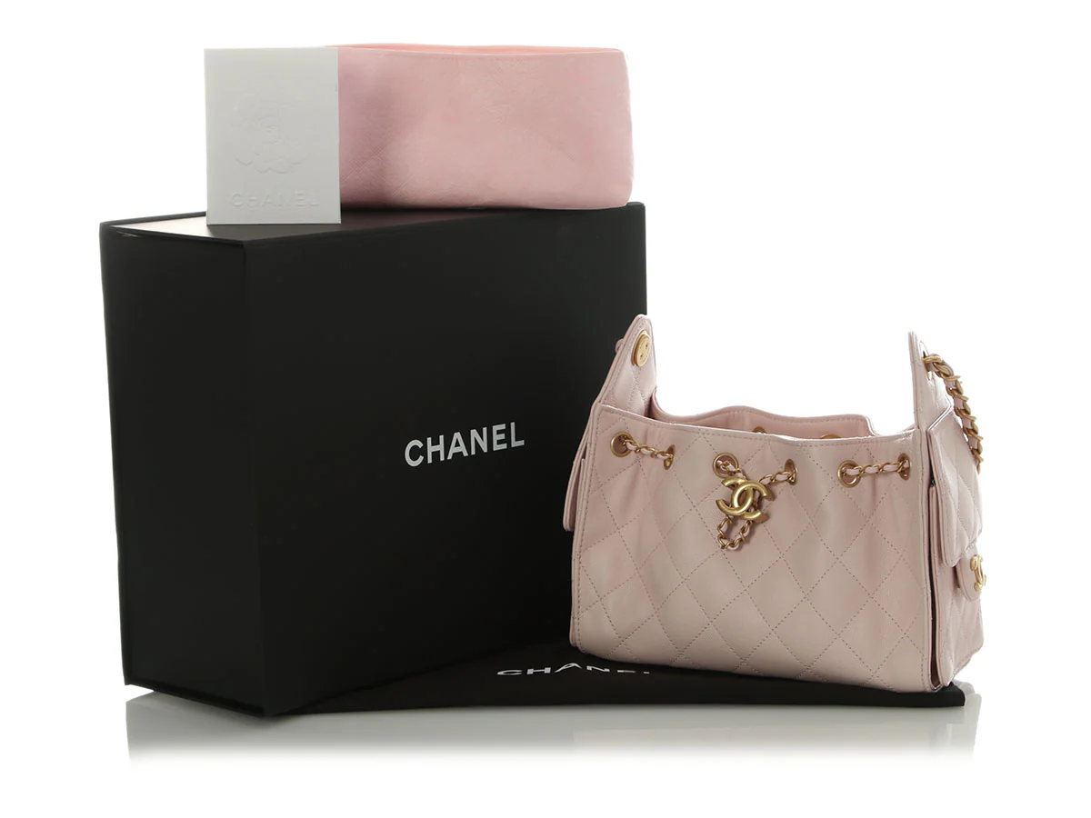 Chanel Mini Rose Clair Caviar 25 Hobo - Image 2