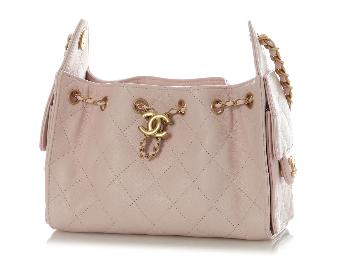 Chanel Mini Rose Clair Caviar 25 Hobo - Image 3