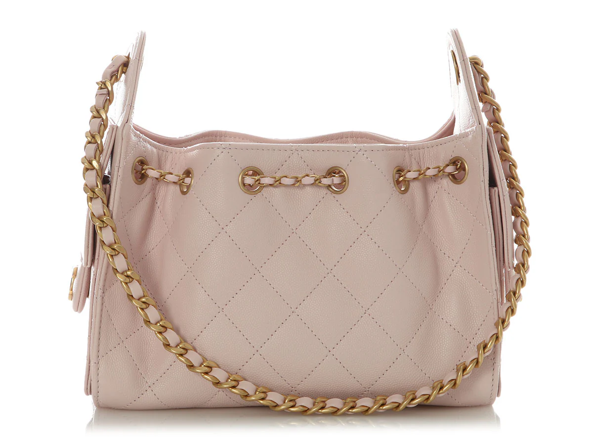Chanel Mini Rose Clair Caviar 25 Hobo - Image 5