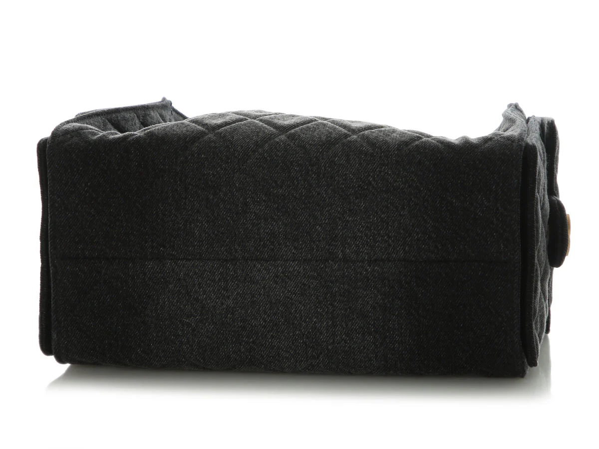 Chanel Small Black Denim 25 Bag - Image 7