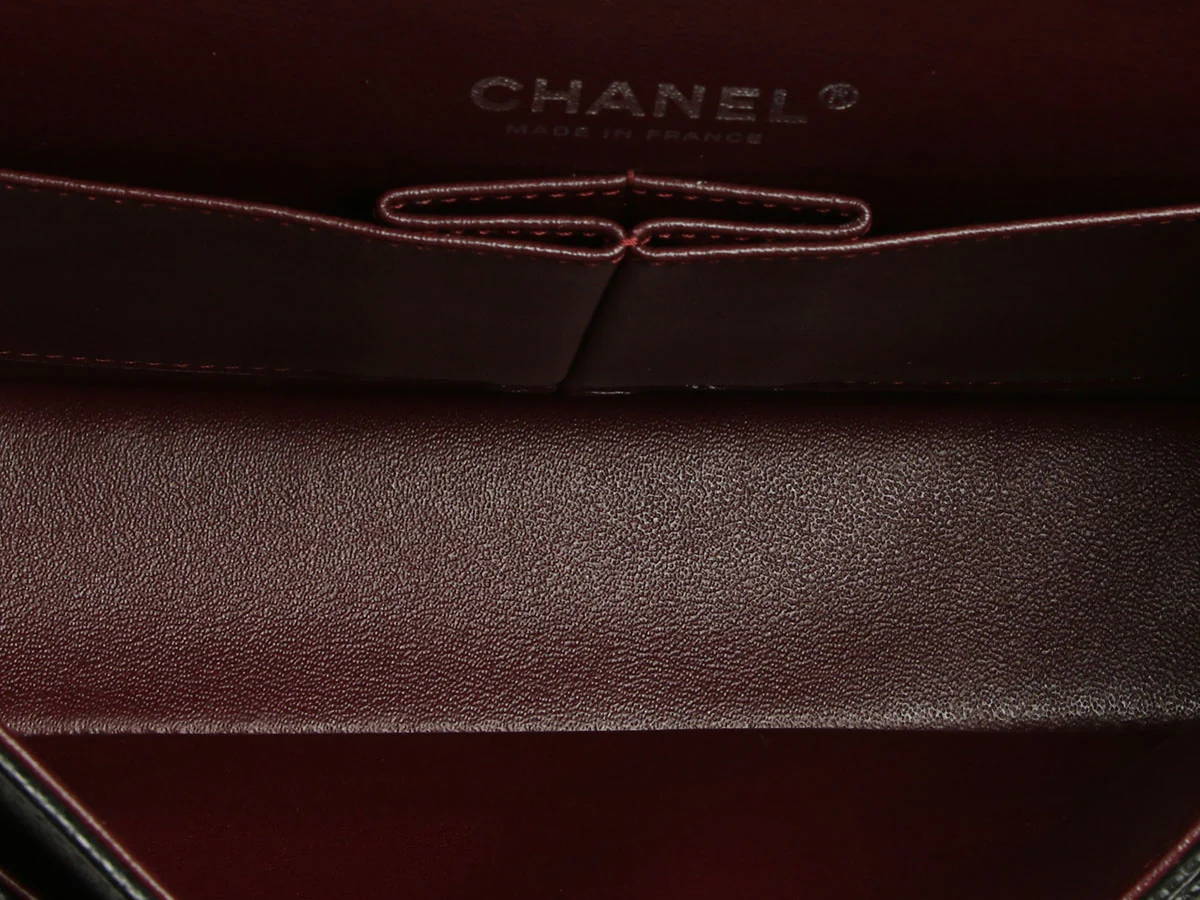 Chanel Small Black Quilted Caviar Classic Double Flap - Image 9