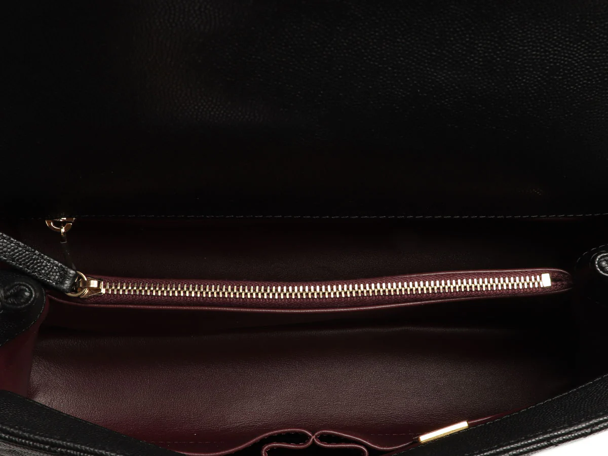 Chanel Small Black Quilted Caviar Coco Handle - Image 9