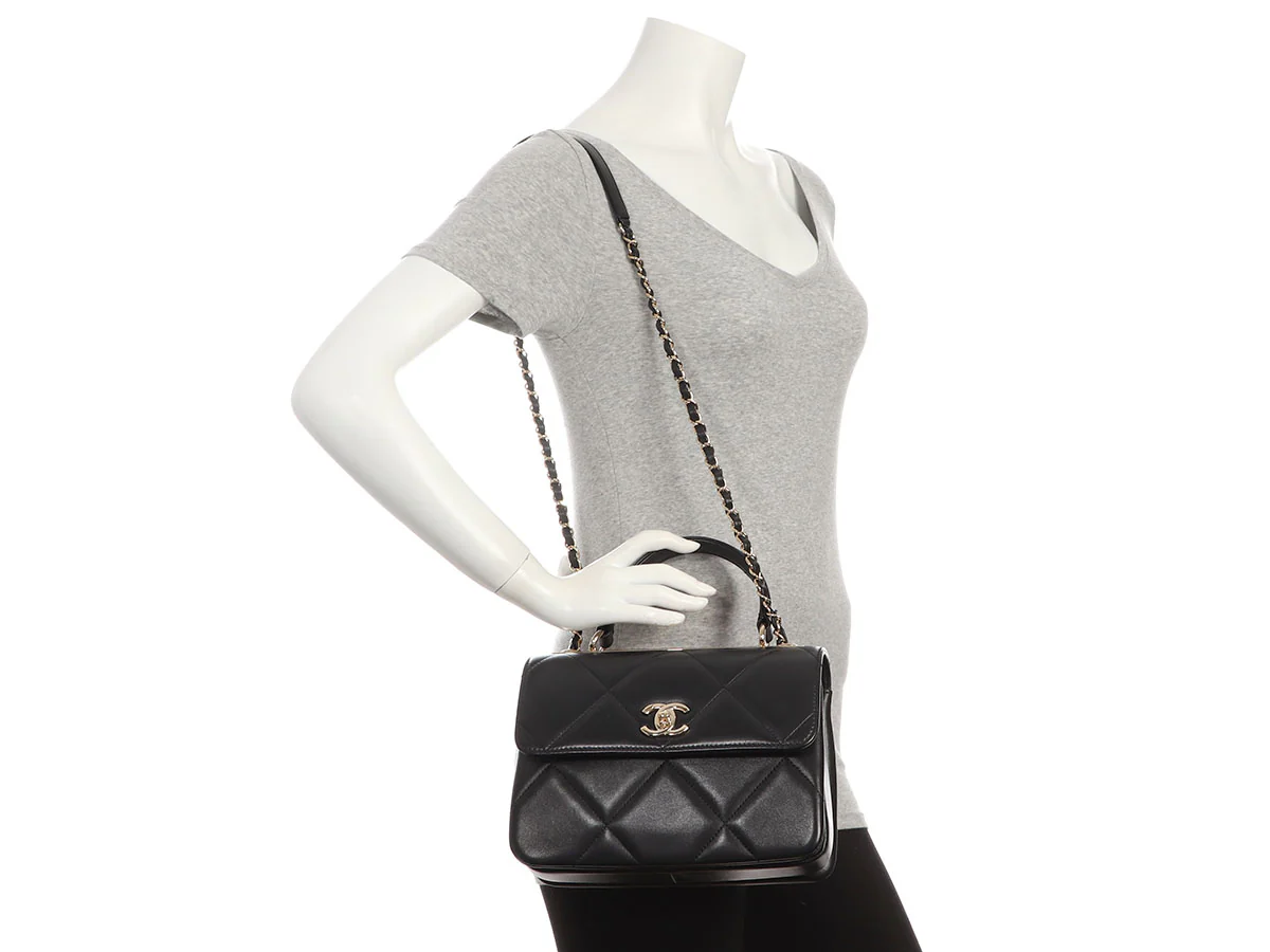 Chanel Small Black Quilted Lambskin Trendy CC Flap - Image 10