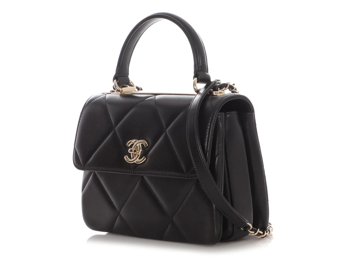 Chanel Small Black Quilted Lambskin Trendy CC Flap - Image 4