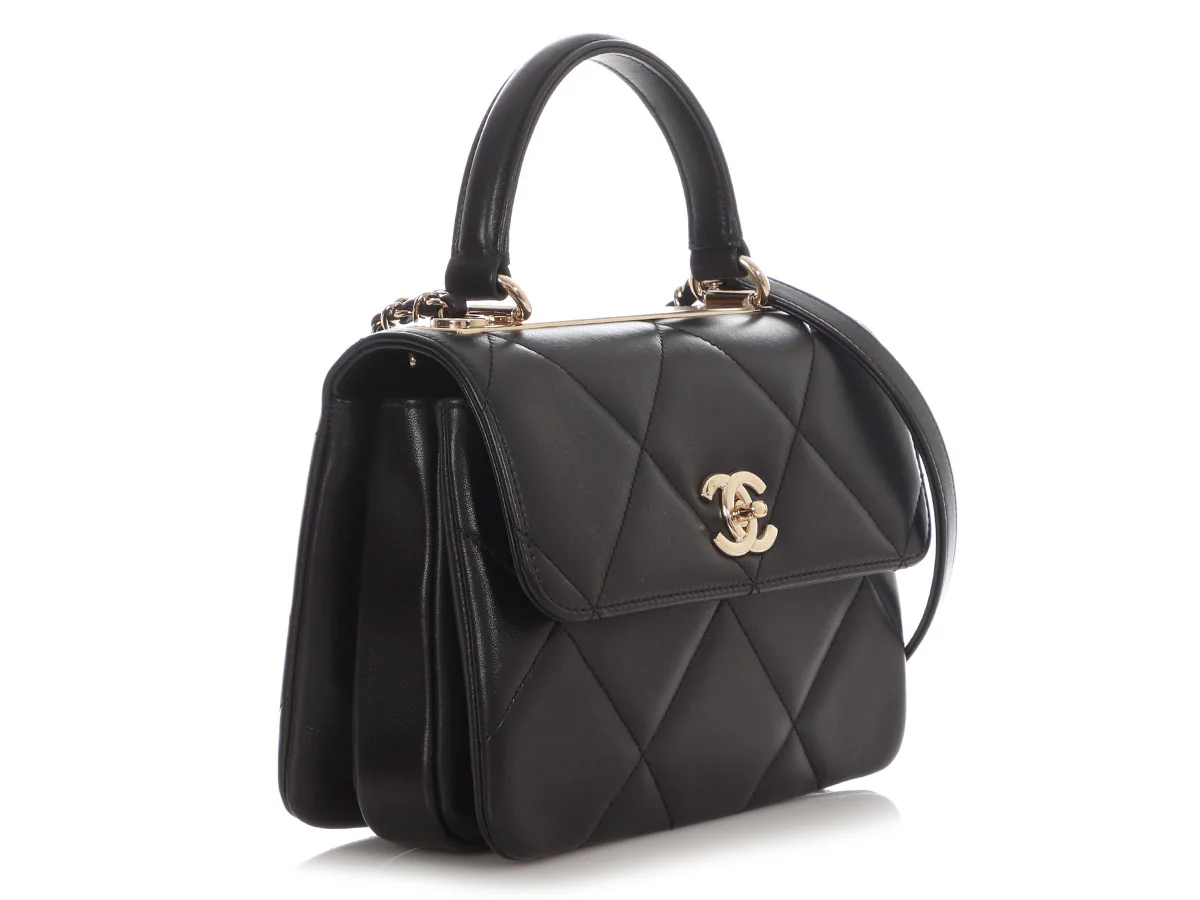 Chanel Small Black Quilted Lambskin Trendy CC Flap - Image 6
