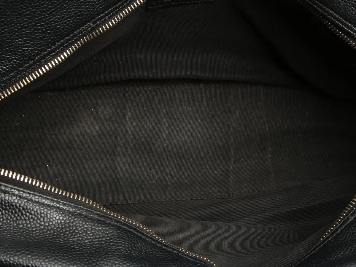 Chanel Vintage Black Quilted Caviar Bowler - Image 9