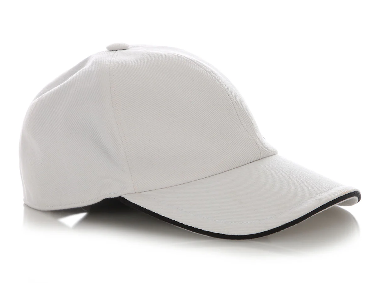 Chanel White CC Baseball Hat - Image 4