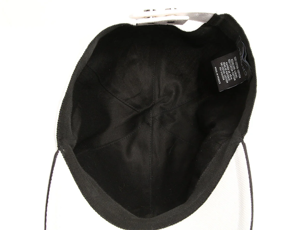 Chanel White CC Baseball Hat - Image 5