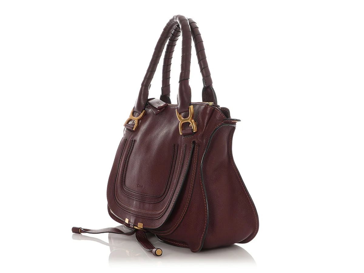 Chloe Medium Dark Velvet Marcie Satchel - Image 3