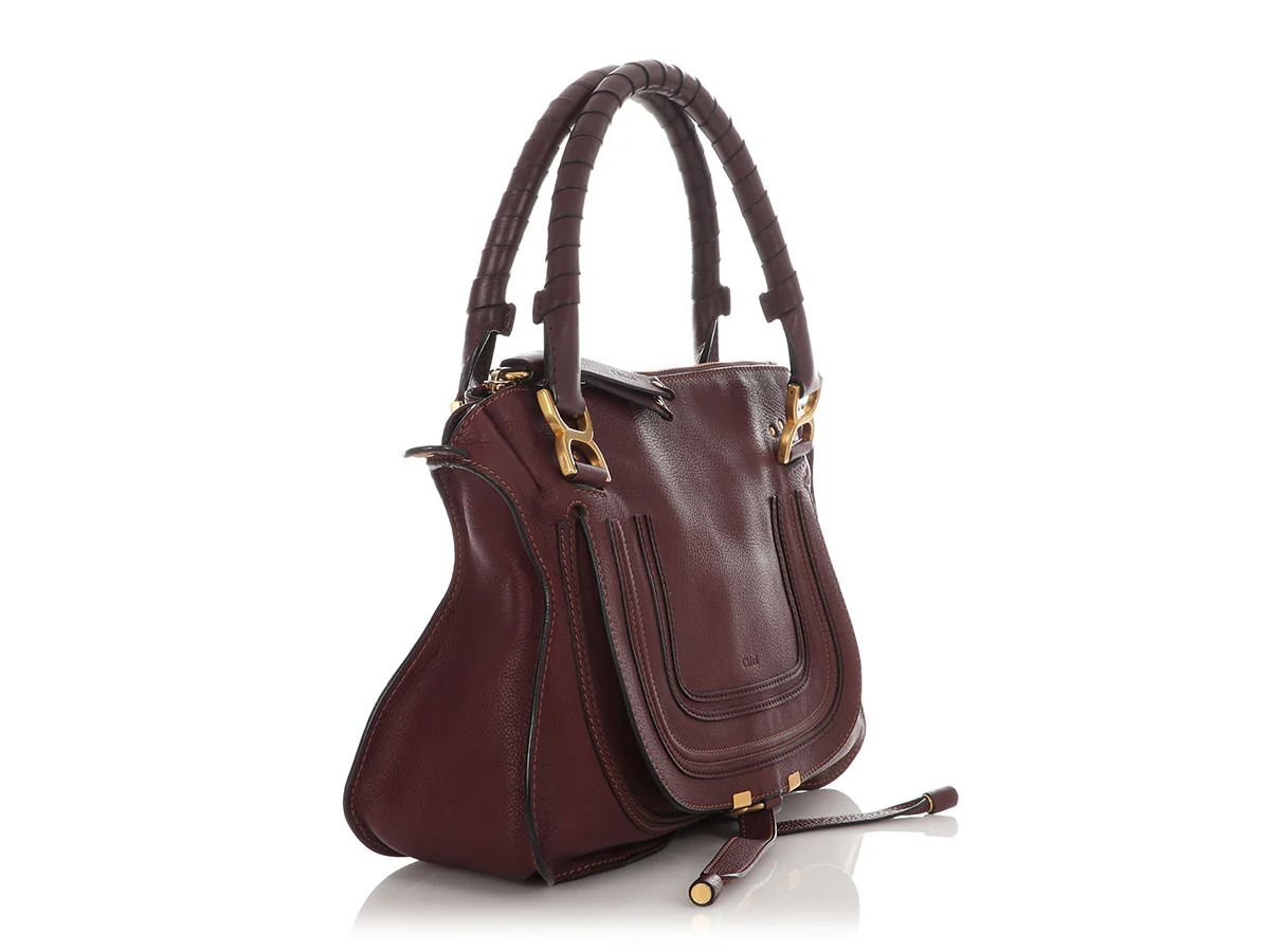 Chloe Medium Dark Velvet Marcie Satchel - Image 5