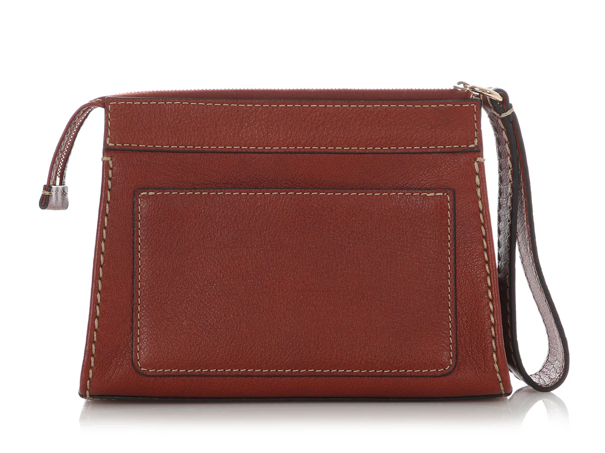 Chloe Small Sepia Brown Edith Pouch - Image 4