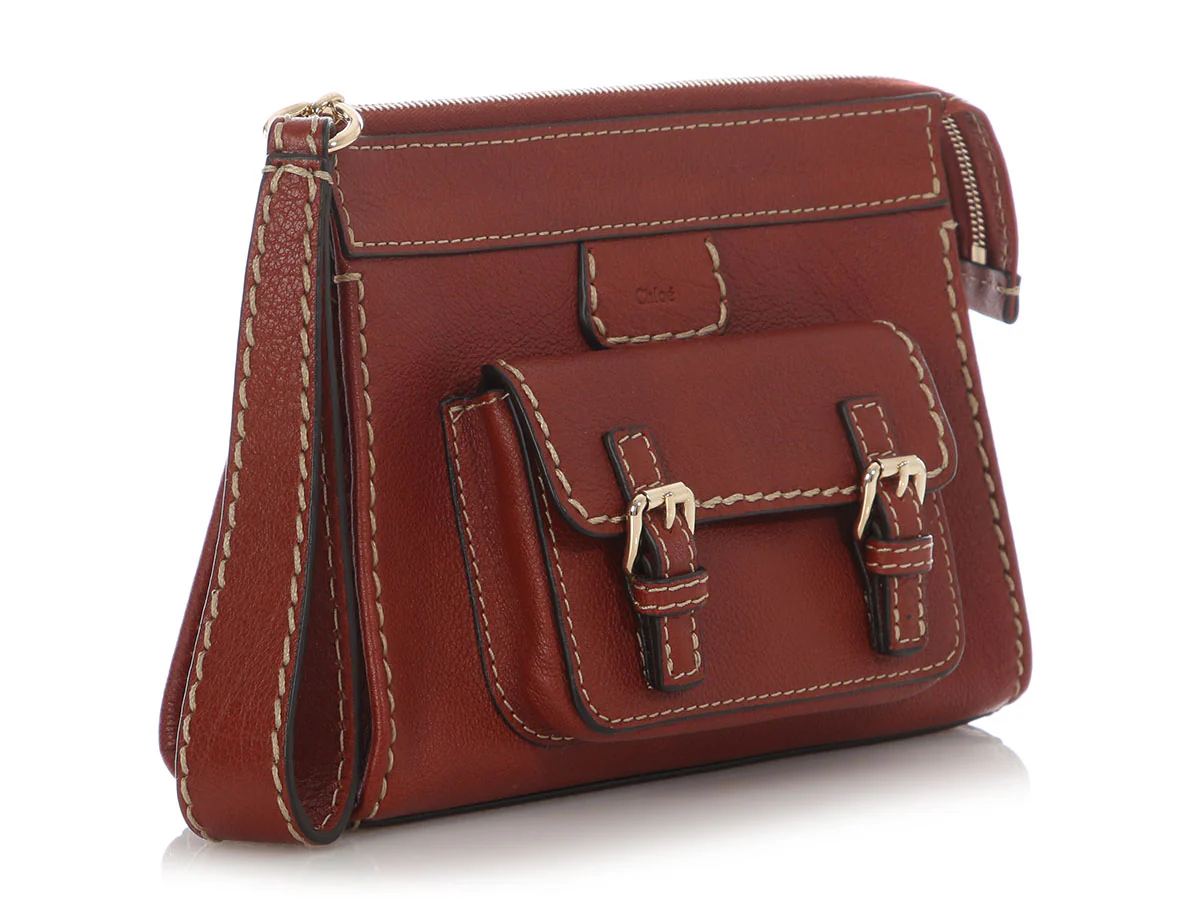 Chloe Small Sepia Brown Edith Pouch - Image 5