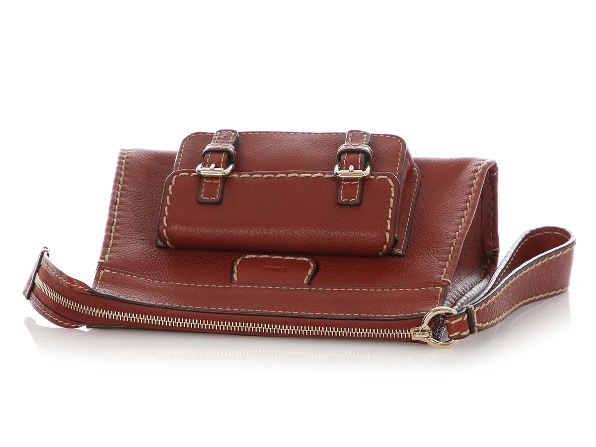Chloe Small Sepia Brown Edith Pouch - Image 6