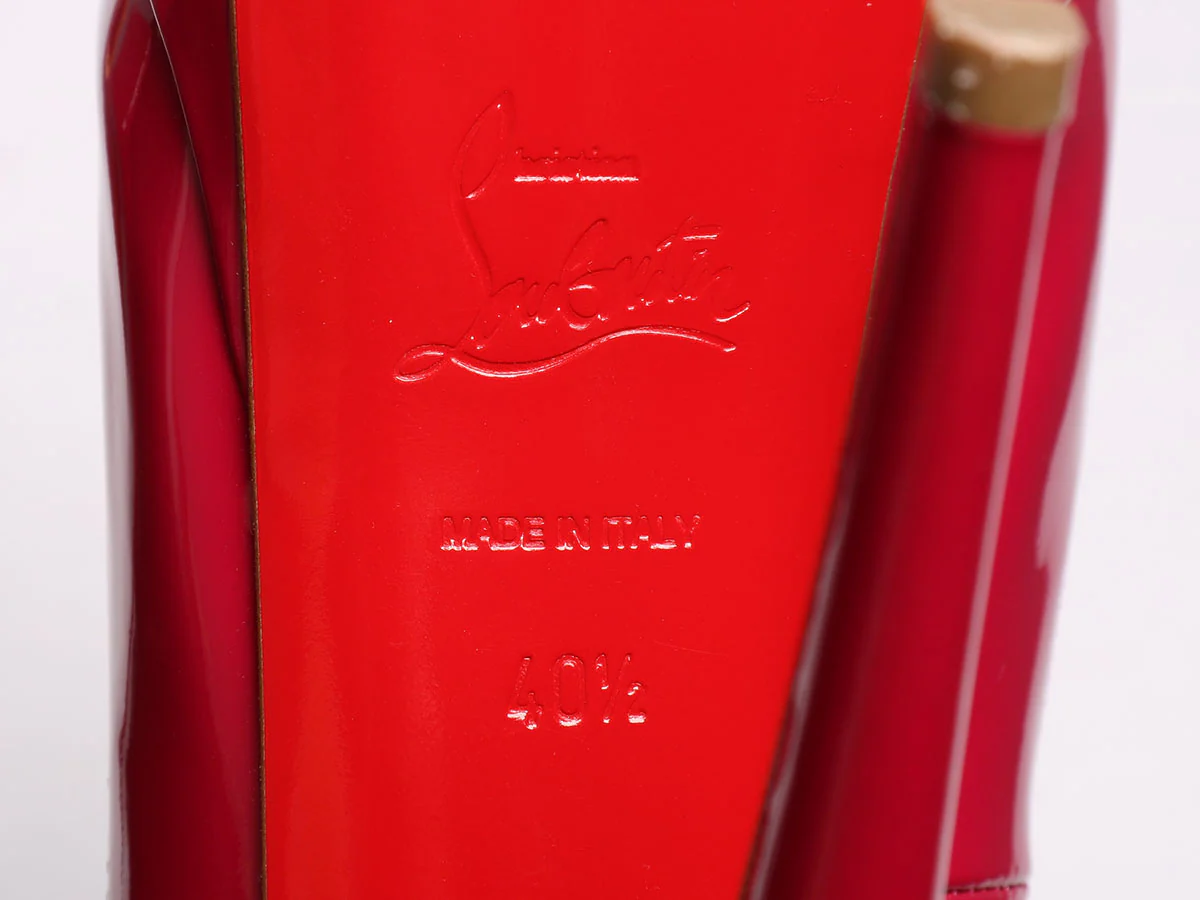 Christian Louboutin Fuchsia Patent Lady Peep Platform Pumps - Image 7