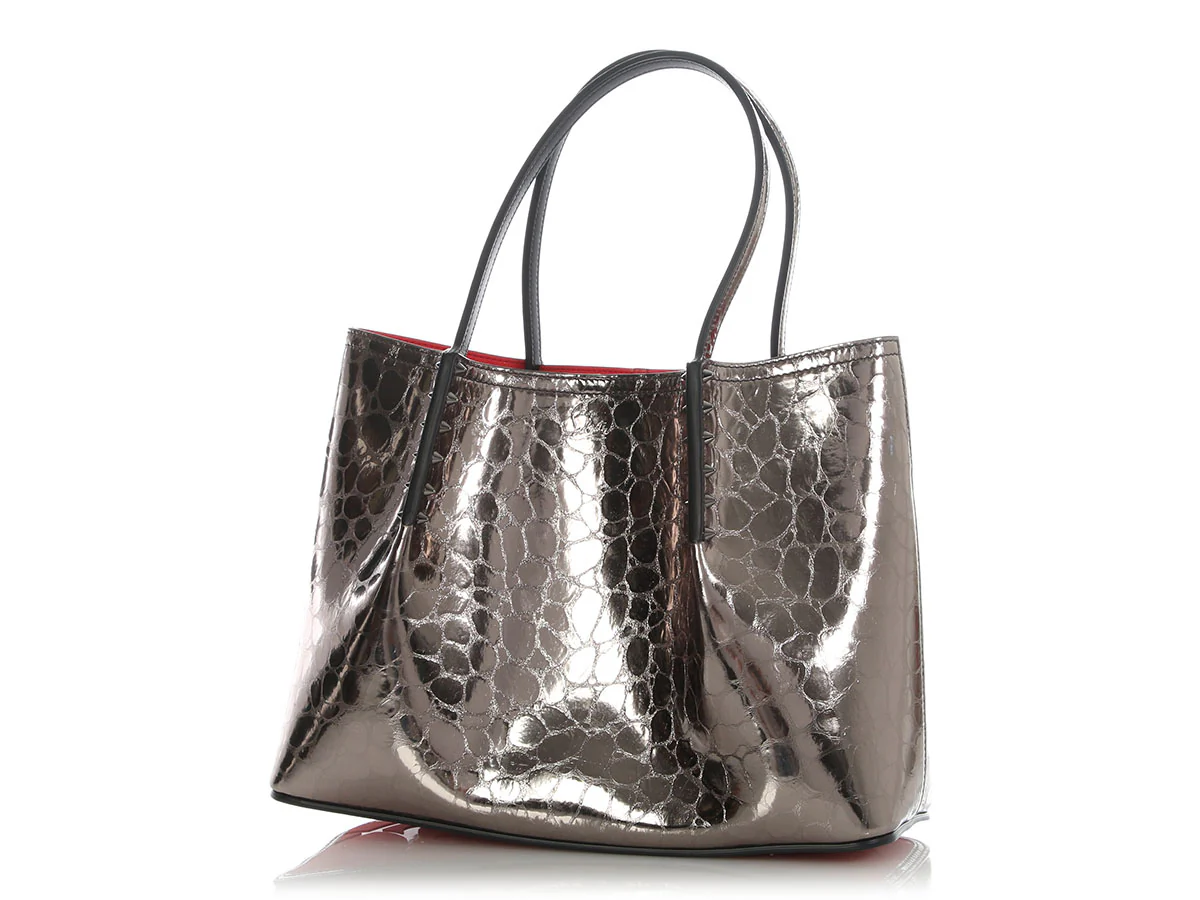 Christian Louboutin Anthracite Cabarock Spike Tote - Image 2