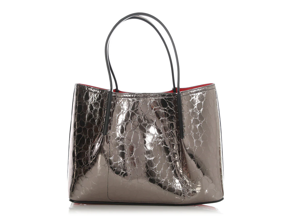 Christian Louboutin Anthracite Cabarock Spike Tote - Image 4