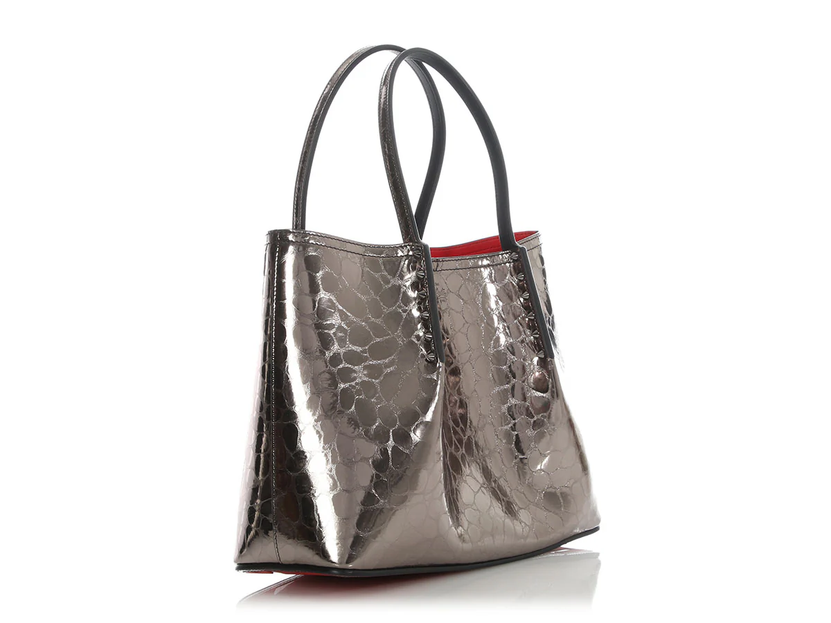 Christian Louboutin Anthracite Cabarock Spike Tote - Image 5