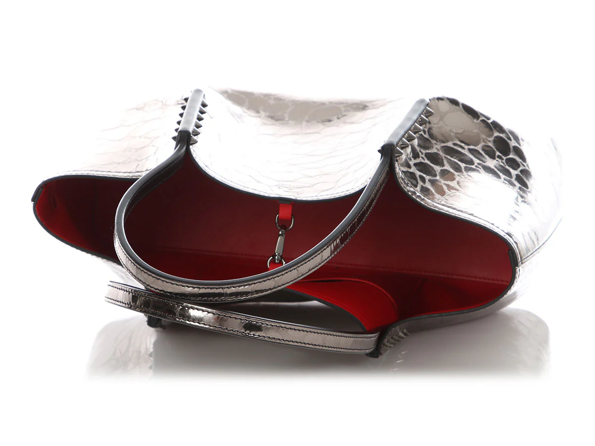 Christian Louboutin Anthracite Cabarock Spike Tote - Image 7