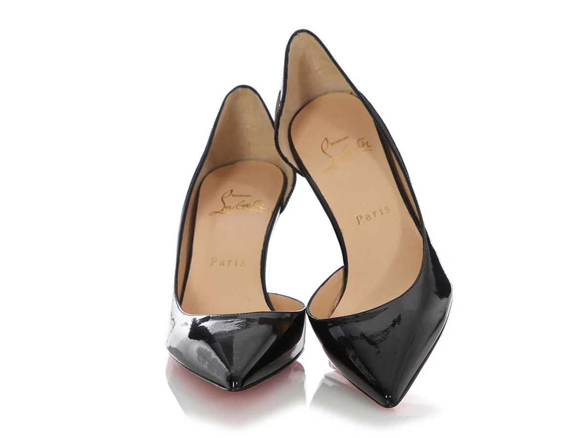 Christian Louboutin Black Patent Iriza 70 Pumps - Image 2