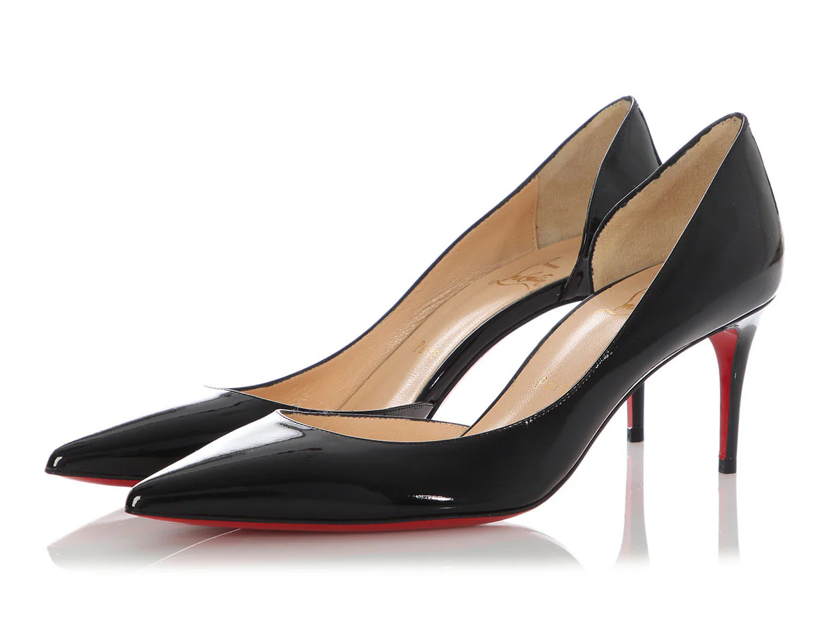 Christian Louboutin Black Patent Iriza 70 Pumps - Image 3