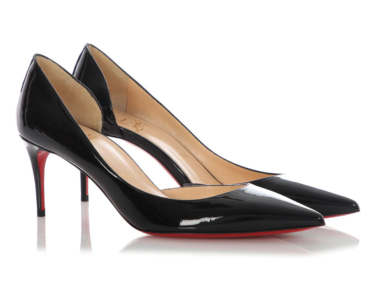 Christian Louboutin Black Patent Iriza 70 Pumps - Image 5