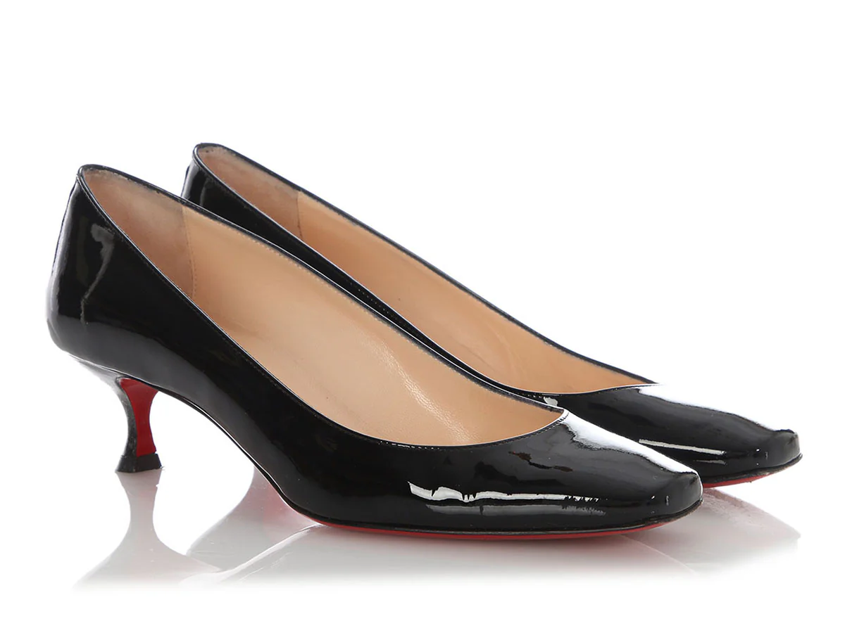 Christian Louboutin Black Patent Le Mer 45 - Image 5