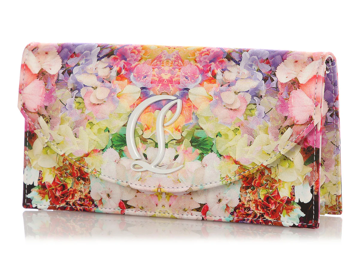 Christian Louboutin Floral Satin Loubi54 Clutch - Image 3