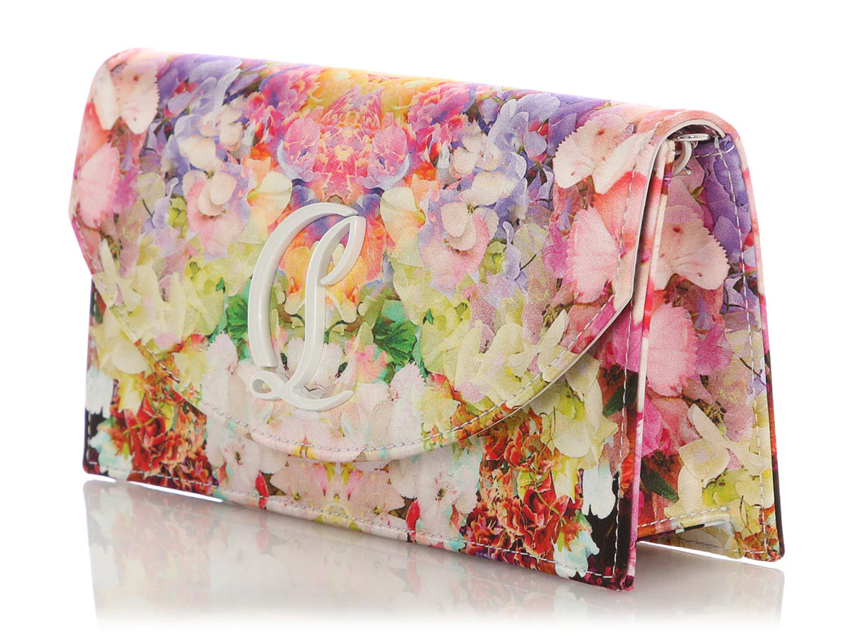 Christian Louboutin Floral Satin Loubi54 Clutch - Image 4