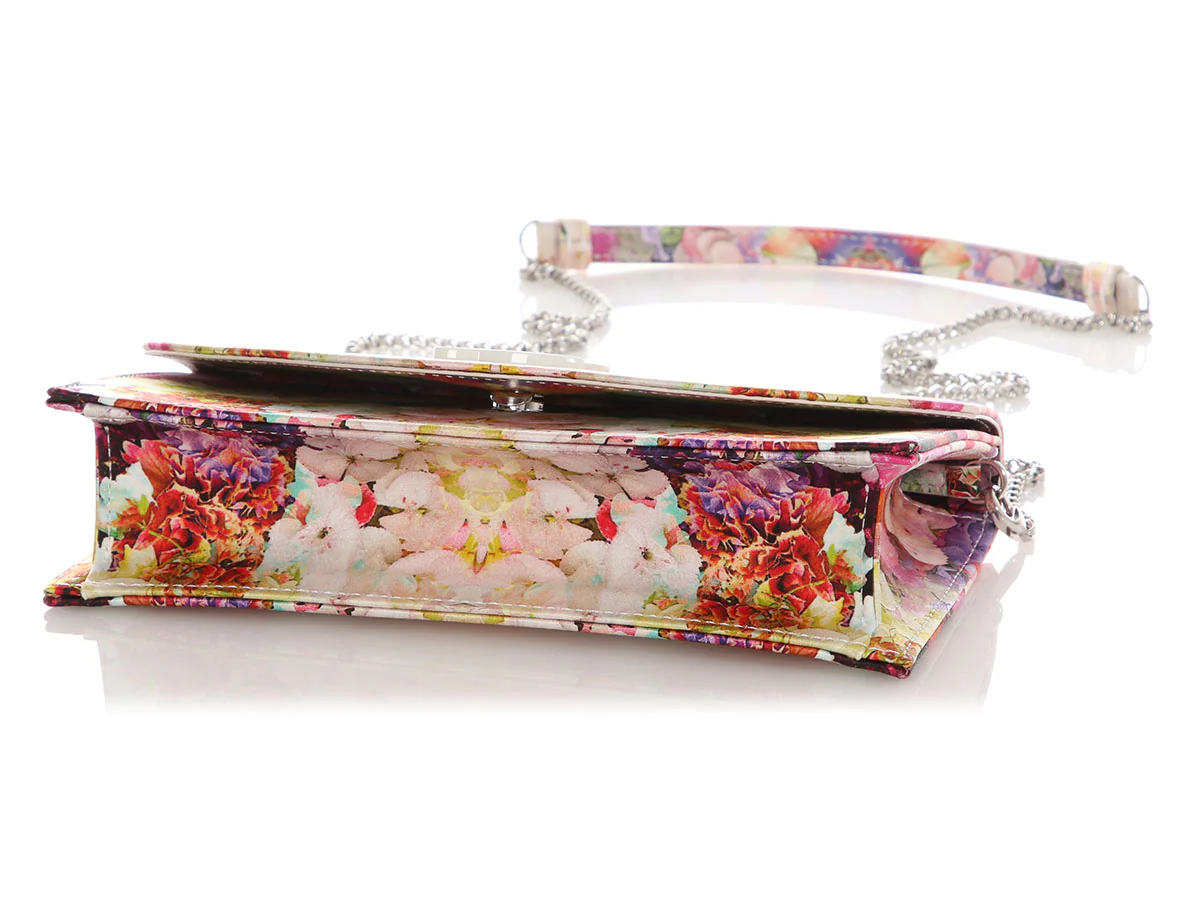 Christian Louboutin Floral Satin Loubi54 Clutch - Image 7